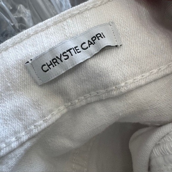 Nine West Chrystie Capri White Denim Jeans Women's Size 4 Cropped Stretch - Picture 8 of 12